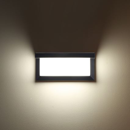Brilagi - LED Lauko sieninis šviestuvas su jutikliu BRICKY LED/12W/230V antracitas IP54