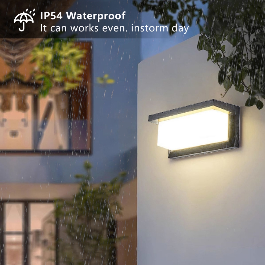 Brilagi - LED Lauko sieninis šviestuvas su jutikliu BRICKY LED/12W/230V antracitas IP54