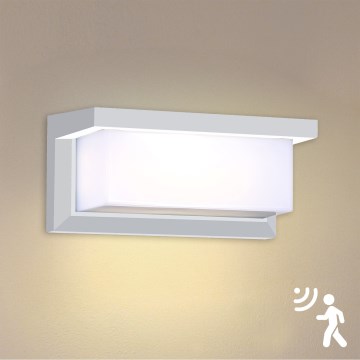 Brilagi - LED Lauko sieninis šviestuvas su jutikliu BRICKY LED/12W/230V balta IP54