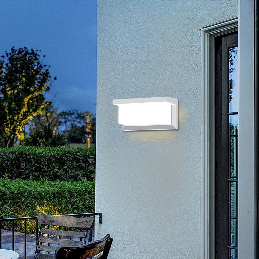 Brilagi - LED Lauko sieninis šviestuvas su jutikliu BRICKY LED/12W/230V balta IP54