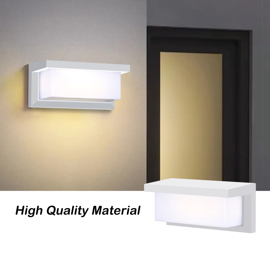 Brilagi - LED Lauko sieninis šviestuvas su jutikliu BRICKY LED/12W/230V balta IP54