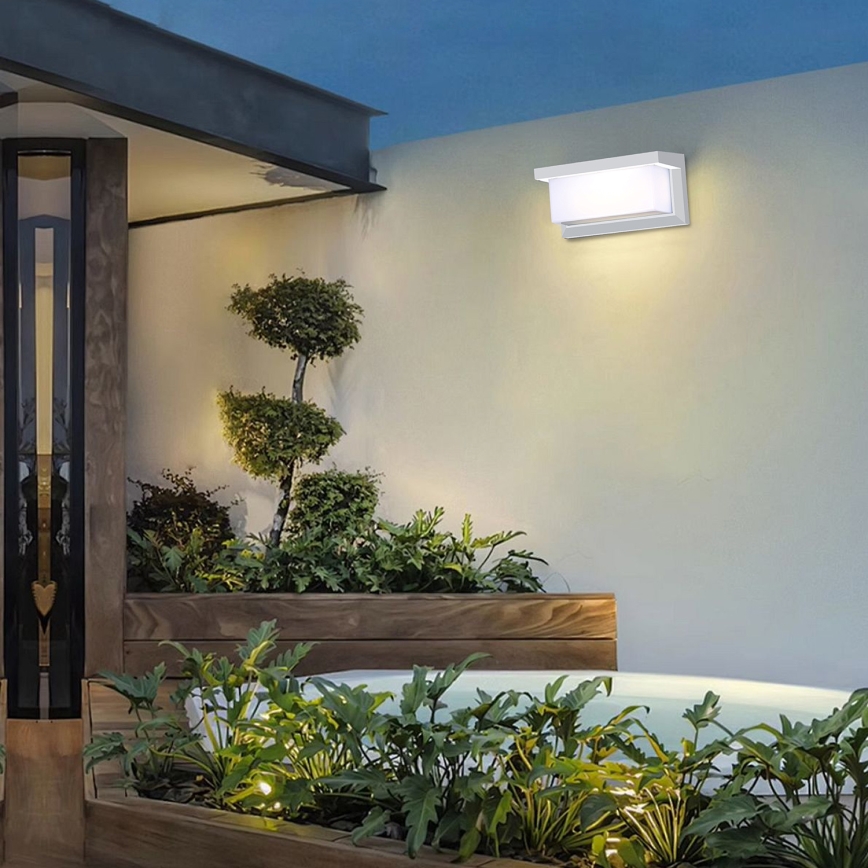 Brilagi - LED Lauko sieninis šviestuvas su jutikliu BRICKY LED/12W/230V balta IP54
