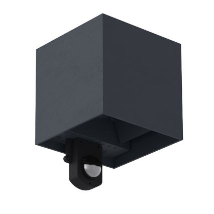 Brilagi - LED lauko sieninis šviestuvas su judesio jutikliu CUBE LED/6W/230V antracitas IP65