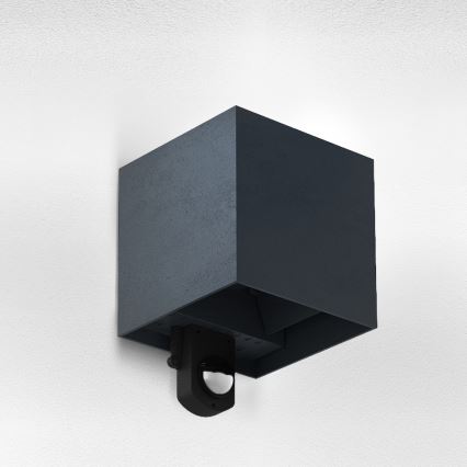 Brilagi - LED lauko sieninis šviestuvas su judesio jutikliu CUBE LED/6W/230V antracitas IP65