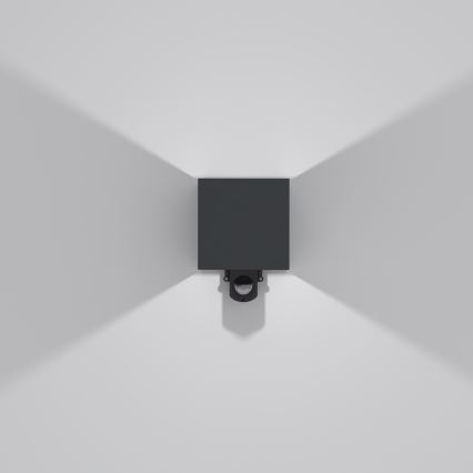Brilagi - LED lauko sieninis šviestuvas su judesio jutikliu CUBE LED/6W/230V antracitas IP65