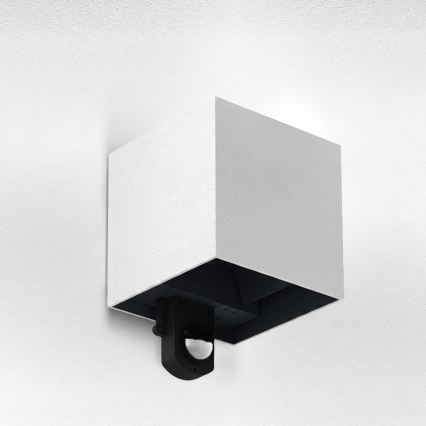 Brilagi - LED lauko sieninis šviestuvas su jutikliu CUBE LED/6W/230V pilkas IP65