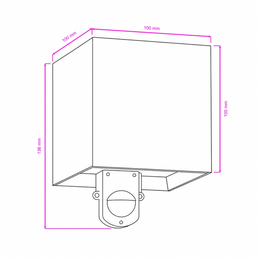 BRILAGI - LED lauko sieninis šviestuvas su jutikliu CUBE LED/6W/230V pilkas IP65