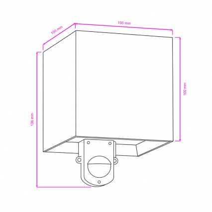 BRILAGI - LED lauko sieninis šviestuvas su jutikliu CUBE LED/6W/230V rudas IP65