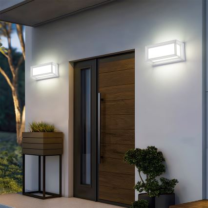 Brilagi - LED lauko sieninis šviestuvas su judesio jutikliu PARKER LED/12W/230V baltas IP44