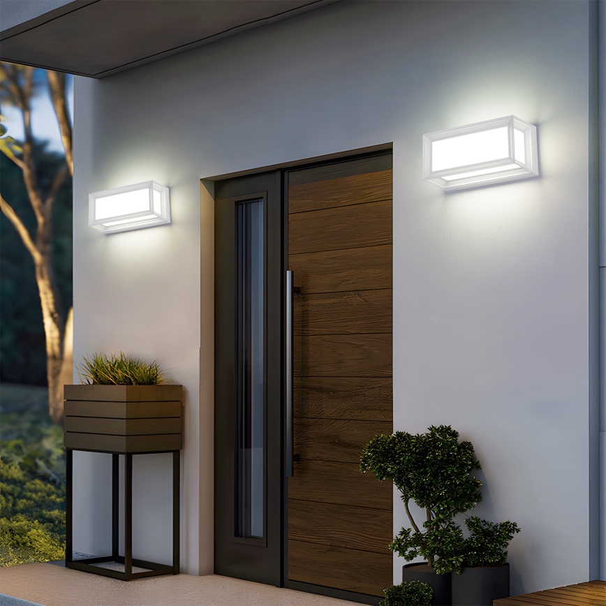 Brilagi - LED lauko sieninis šviestuvas su judesio jutikliu PARKER LED/12W/230V baltas IP44