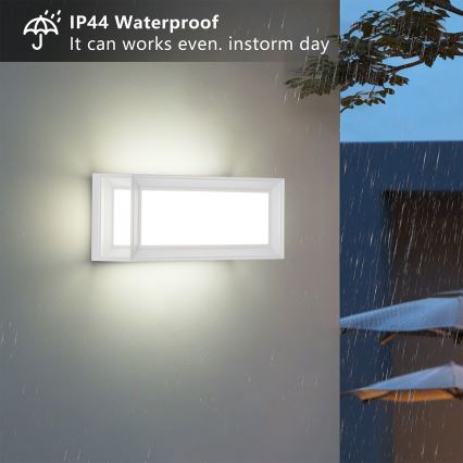 Brilagi - LED lauko sieninis šviestuvas su judesio jutikliu PARKER LED/12W/230V baltas IP44