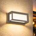 Brilagi - LED lauko sieninis šviestuvas su jutikliu PARKER LED/12W/230V pilkas IP44