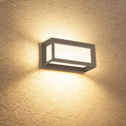 Brilagi - LED lauko sieninis šviestuvas su jutikliu PARKER LED/12W/230V pilkas IP44