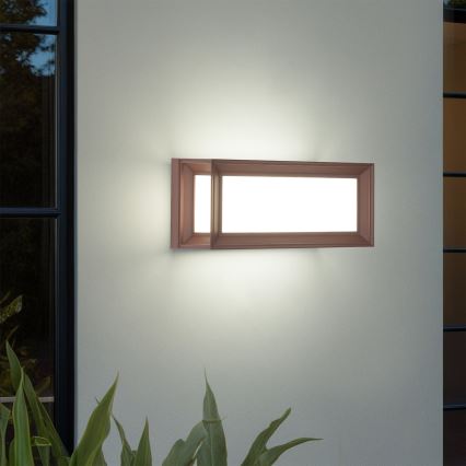 Brilagi - LED lauko sieninis šviestuvas su judesio jutikliu PARKER LED/12W/230V, rudos spalvos, IP44