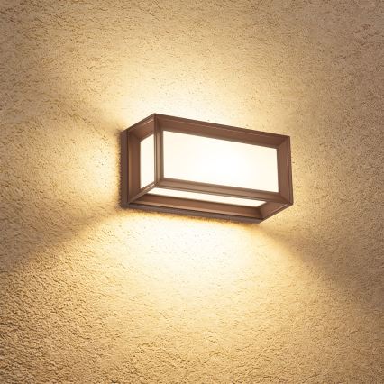 Brilagi - LED lauko sieninis šviestuvas su judesio jutikliu PARKER LED/12W/230V, rudos spalvos, IP44