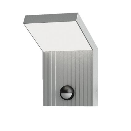 Brilagi - LED lauko sieninis šviestuvas su jutikliu RIANO LED/8W/230V sidabrinis IP65