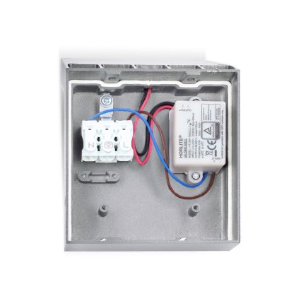 Brilagi - LED lauko sieninis šviestuvas su jutikliu RIANO LED/8W/230V sidabrinis IP65