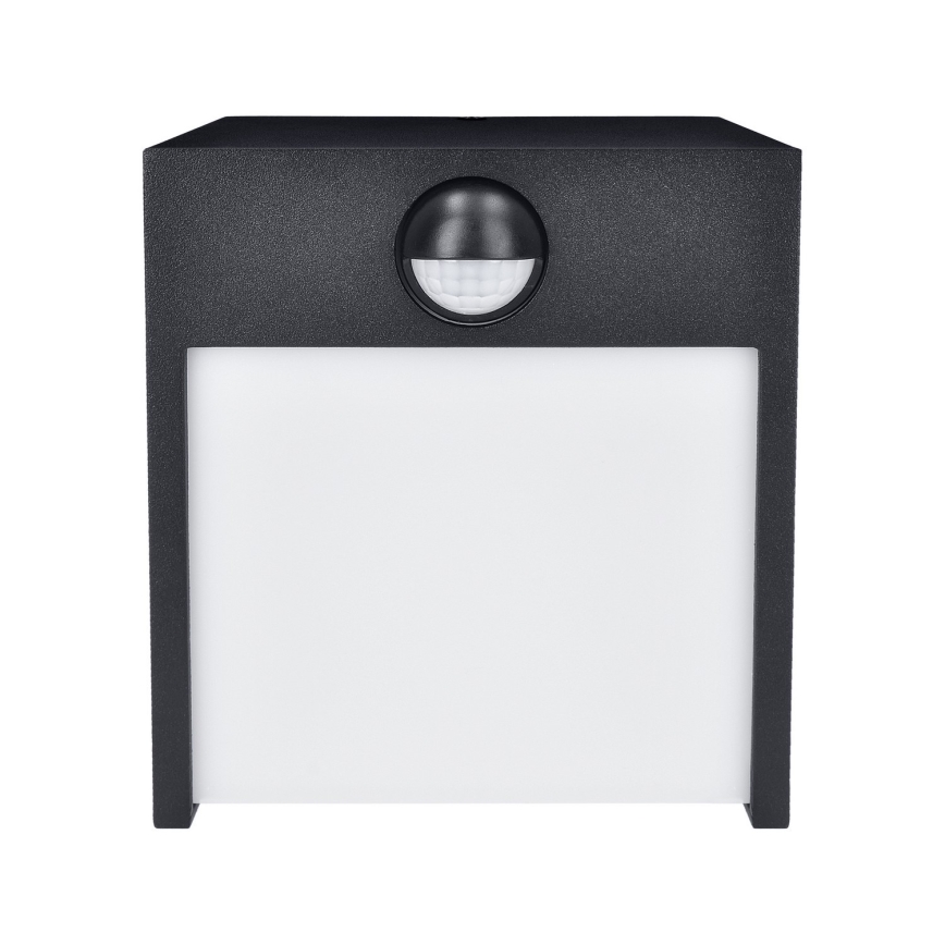 Brilagi - LED Lauko sieninis šviestuvas su jutikliu TERNI LED/12W/230V juoda IP44