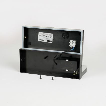 Brilagi - LED lauko sieninis šviestuvas su jutikliu TESSI LED/10W/230V juoda IP54