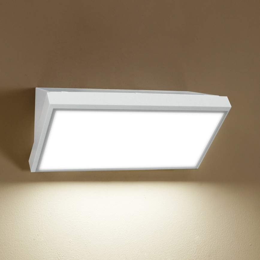 Brilagi - LED Lauko sieninis šviestuvas su jutikliu TRIANGLE LED/20W/230V balta IP65