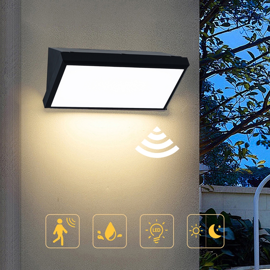 Brilagi - LED Lauko sieninis šviestuvas su jutikliu TRIANGLE LED/20W/230V IP65