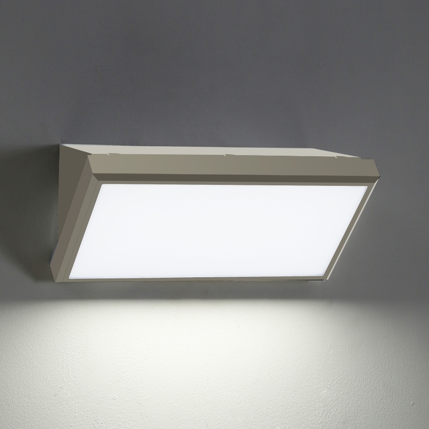 Brilagi - LED Lauko sieninis šviestuvas su jutikliu TRIANGLE LED/20W/230V pilka IP65