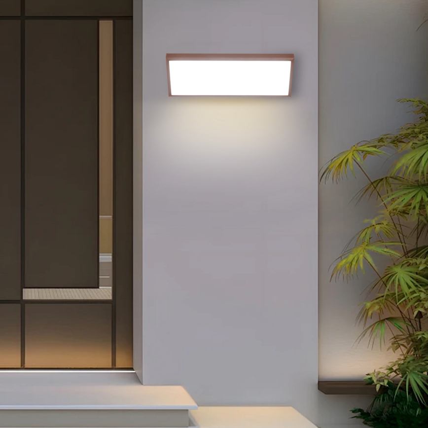 Brilagi - LED lauko sieninis šviestuvas su jutikliu TRIANGLE LED/42W/230V 45 cm ruda IP65