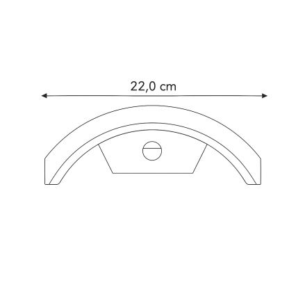 Brilagi - LED lauko sieninis šviestuvas su jutikliu ARCELO LED/8W/230V IP54