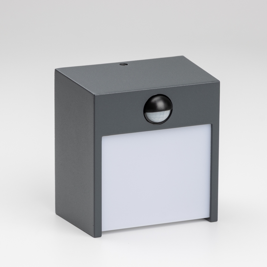 Brilagi - LED Lauko sieninis šviestuvas su jutikliu TERNI LED/12W/230V antracitas IP44