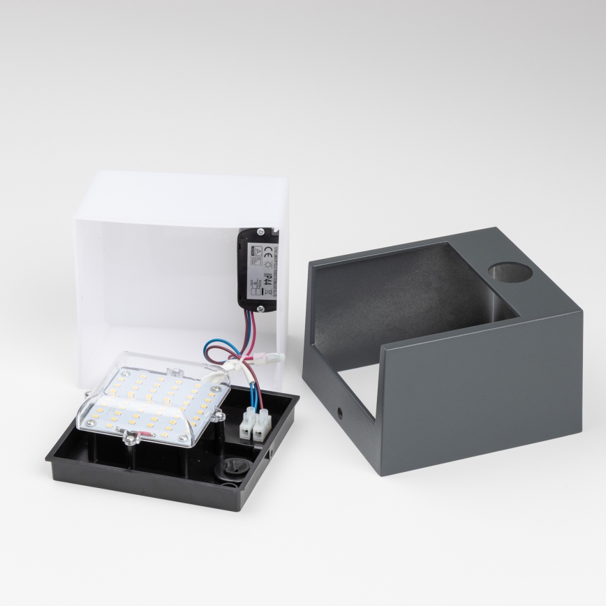 Brilagi - LED Lauko sieninis šviestuvas su jutikliu TERNI LED/12W/230V antracitas IP44