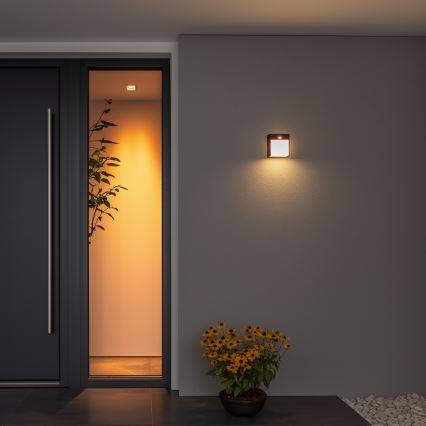 Brilagi - LED Lauko sieninis šviestuvas su jutikliu TERNI LED/12W/230V juodas IP44