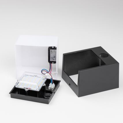 Brilagi - LED Lauko sieninis šviestuvas su jutikliu TERNI LED/12W/230V juodas IP44