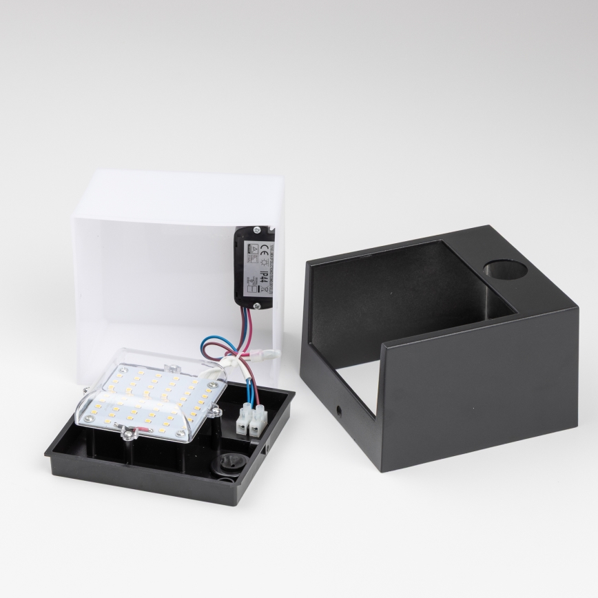 Brilagi - LED Lauko sieninis šviestuvas su jutikliu TERNI LED/12W/230V juodas IP44
