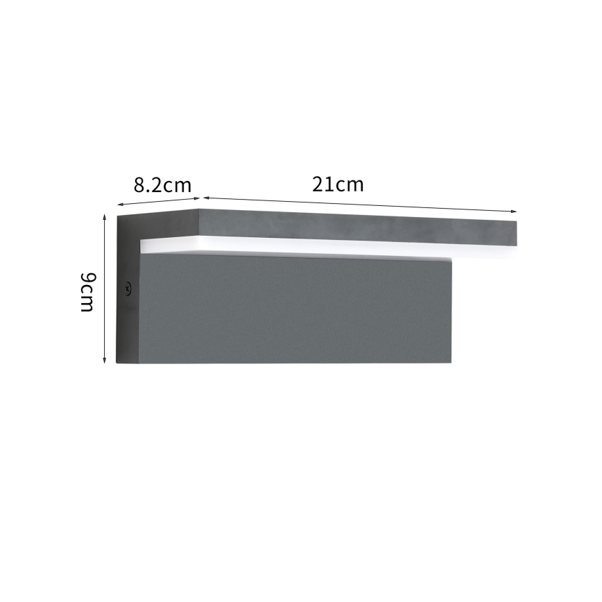 Brilagi - LED lauko sieninis šviestuvas TESSI LED/10W/230V antracitas IP54