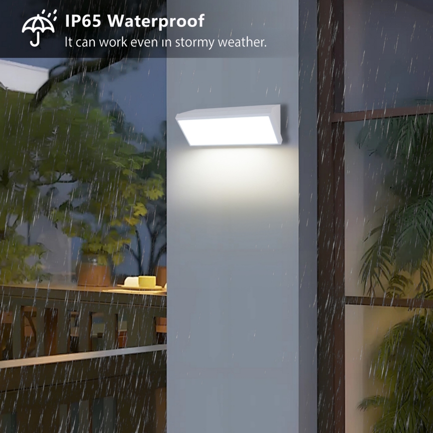 Brilagi - LED lauko sieninis šviestuvas TRIANGLE LED/42W/230V 3000/4000/6500K 45 cm balta IP65