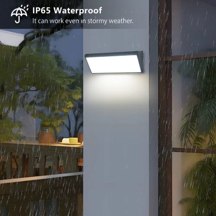 Brilagi - LED lauko sieninis šviestuvas TRIANGLE LED/42W/230V antracitas IP65