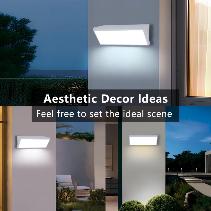 Brilagi - LED lauko sieninis šviestuvas TRIANGLE LED/42W/230V baltas IP65