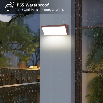 Brilagi - LED lauko sieninis šviestuvas TRIANGLE LED/42W/230V 45 cm rudos spalvos IP65