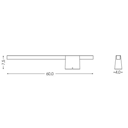 BRILAGI - LED Lauko sieninis šviestuvas VELORA LED/9W/230V 60 cm IP44 juoda