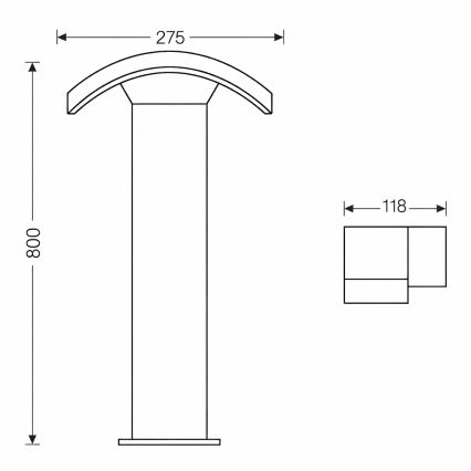 Brilagi - LED lauko šviestuvas ARCELO LED/9W/230V 80 cm IP54