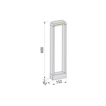 BRILAGI - LED lauko šviestuvas BARI LED/10W/230V 4000K IP65 60 cm antracitas