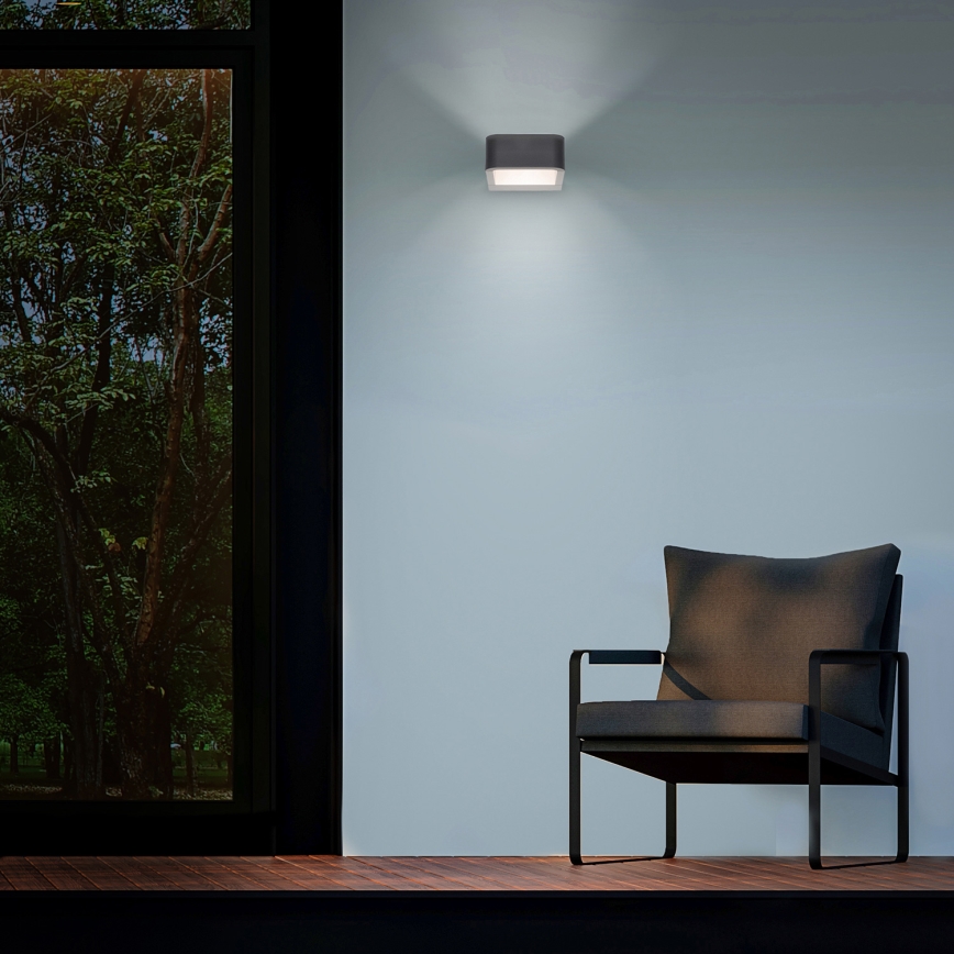 Brilagi - LED sieninis lauko šviestuvas BARI LED/7W/230V 3000/4000/6000K antracitas IP54