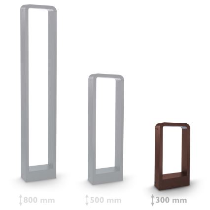 Brilagi - LED lauko šviestuvas BARI LED/7W/230V 3000/4000/6000K rudas IP54 30 cm