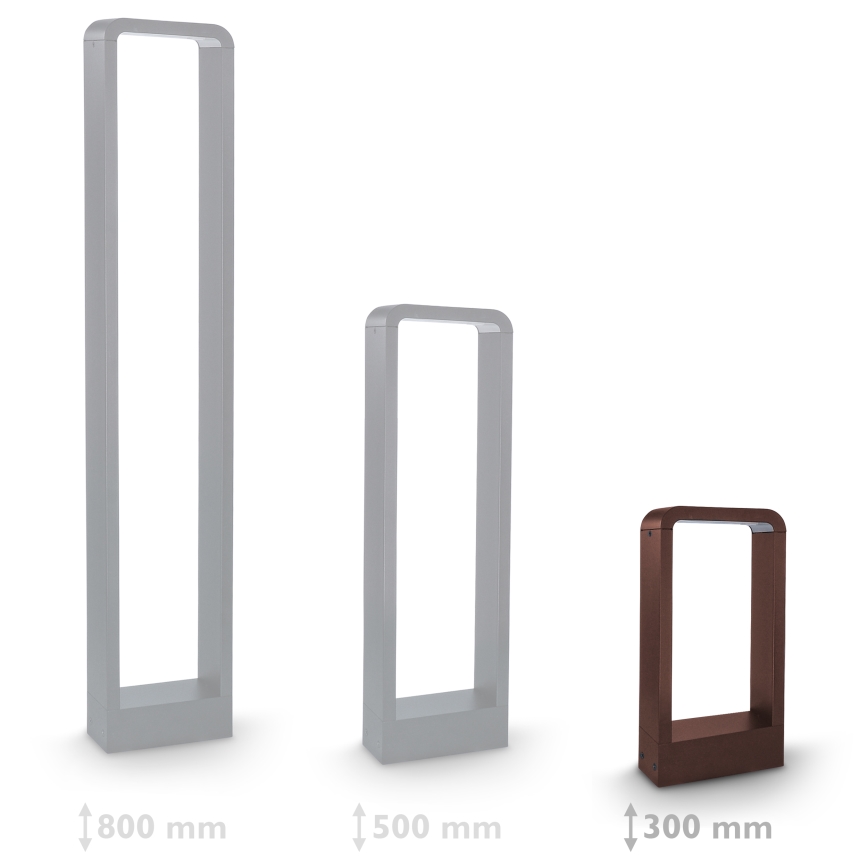 Brilagi - LED lauko šviestuvas BARI LED/7W/230V 3000/4000/6000K rudas IP54 30 cm