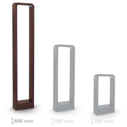 Brilagi - LED lauko šviestuvas BARI LED/7W/230V 3000/4000/6000K rudas IP54 80 cm