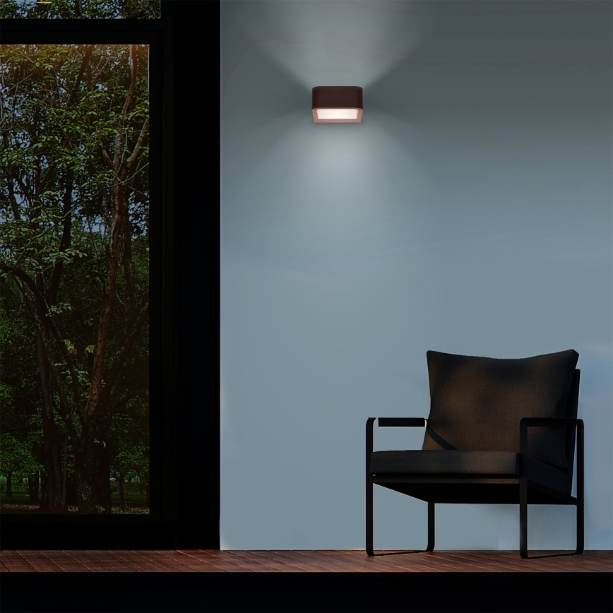 Brilagi - lauko sieninis LED šviestuvas BARI LED/7W/230V 3000/4000/6000K rudos spalvos IP54