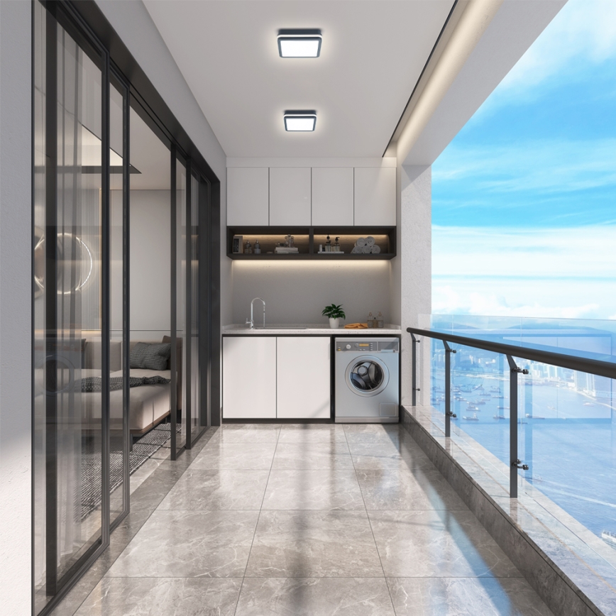 Brilagi - LED lauko šviestuvas BENE LED/18W/230V 22x22 cm antracitas IP54