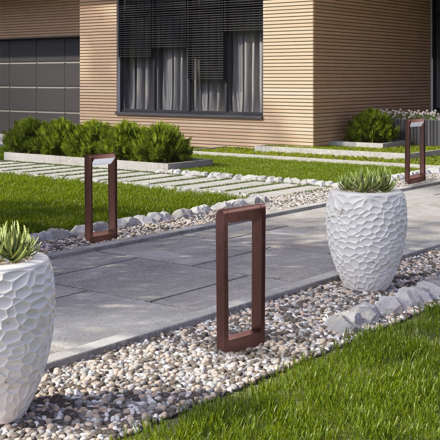 Brilagi - LED lauko šviestuvas CROTONE LED/7W/230V rudas IP54 50 cm