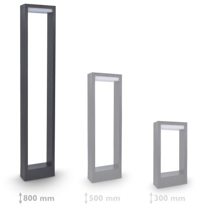 Brilagi - LED lauko šviestuvas RAGUSA LED/7W/230V 3000/4000/6000K antracitas IP54 80 cm