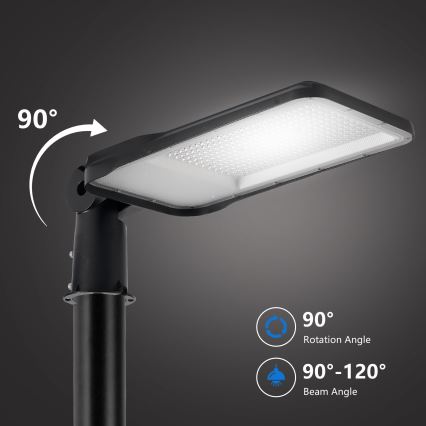 Brilagi - LED lauko gatvės žibintas su stulpu ir pasukamu sąnariu 4 m URBANLIGHT LED/200W/230V juodas IP65